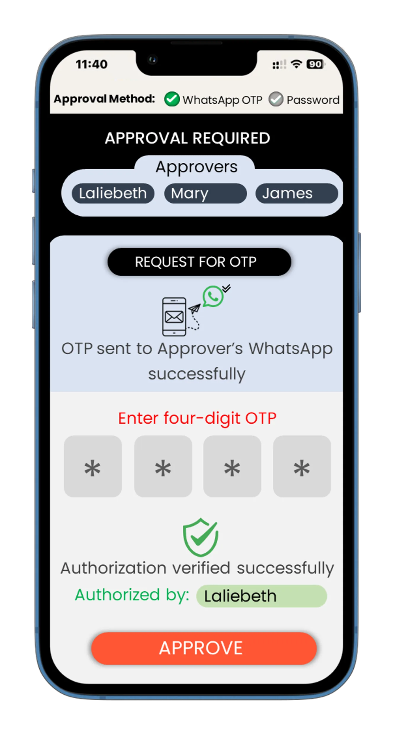 BrixPOS Approval for manager screen
